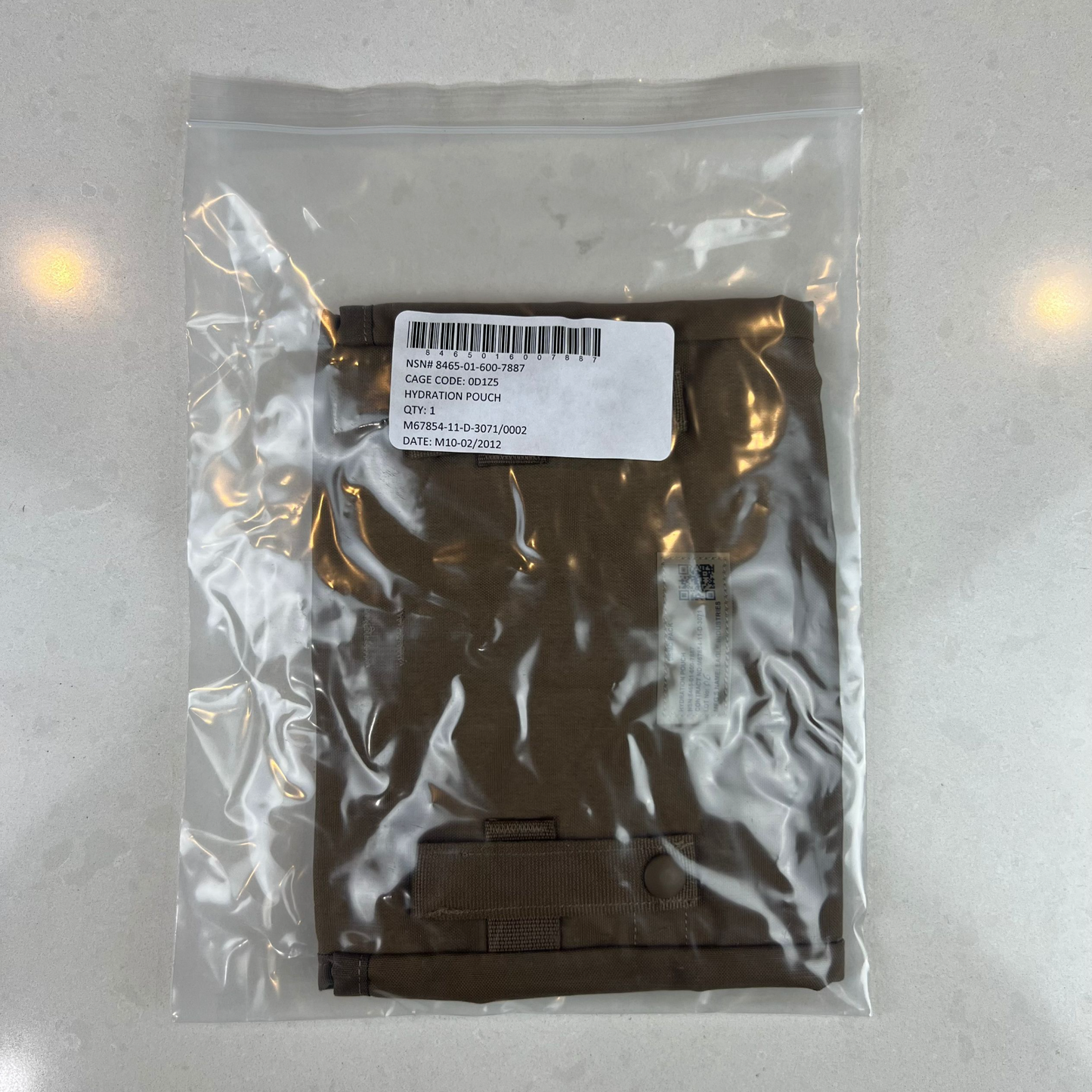 NEW USMC FILBE Coyote Brown Hydration pouch 100oz