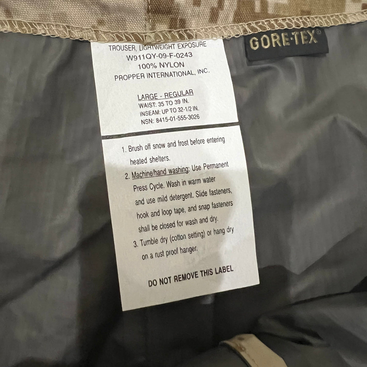 NEW USMC desert marpat Goretex Lightweight Level 6 pants size LR LARGE Regular