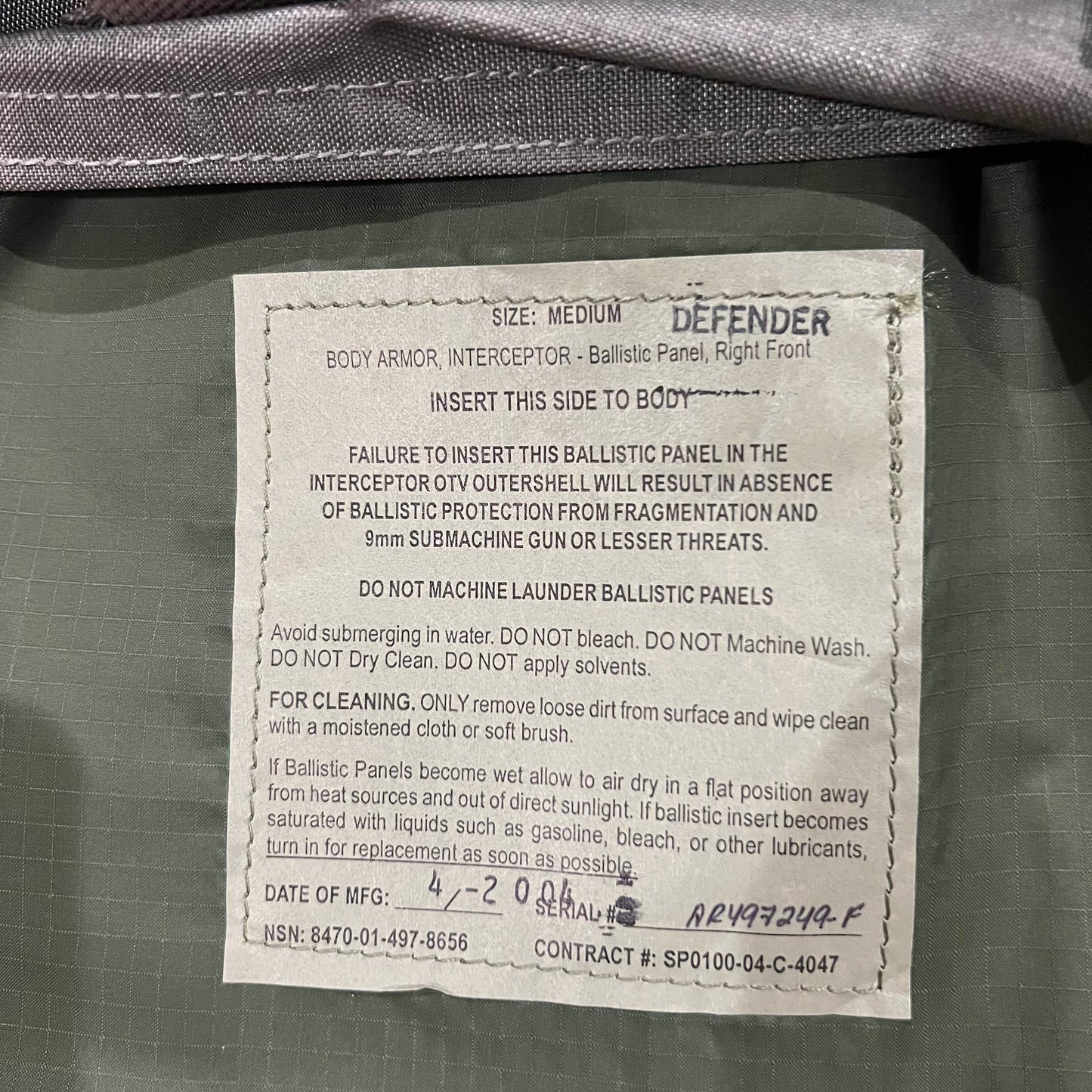 ACU Base Protective Vest Plate Carrier w/ Soft Armor Inserts Medium