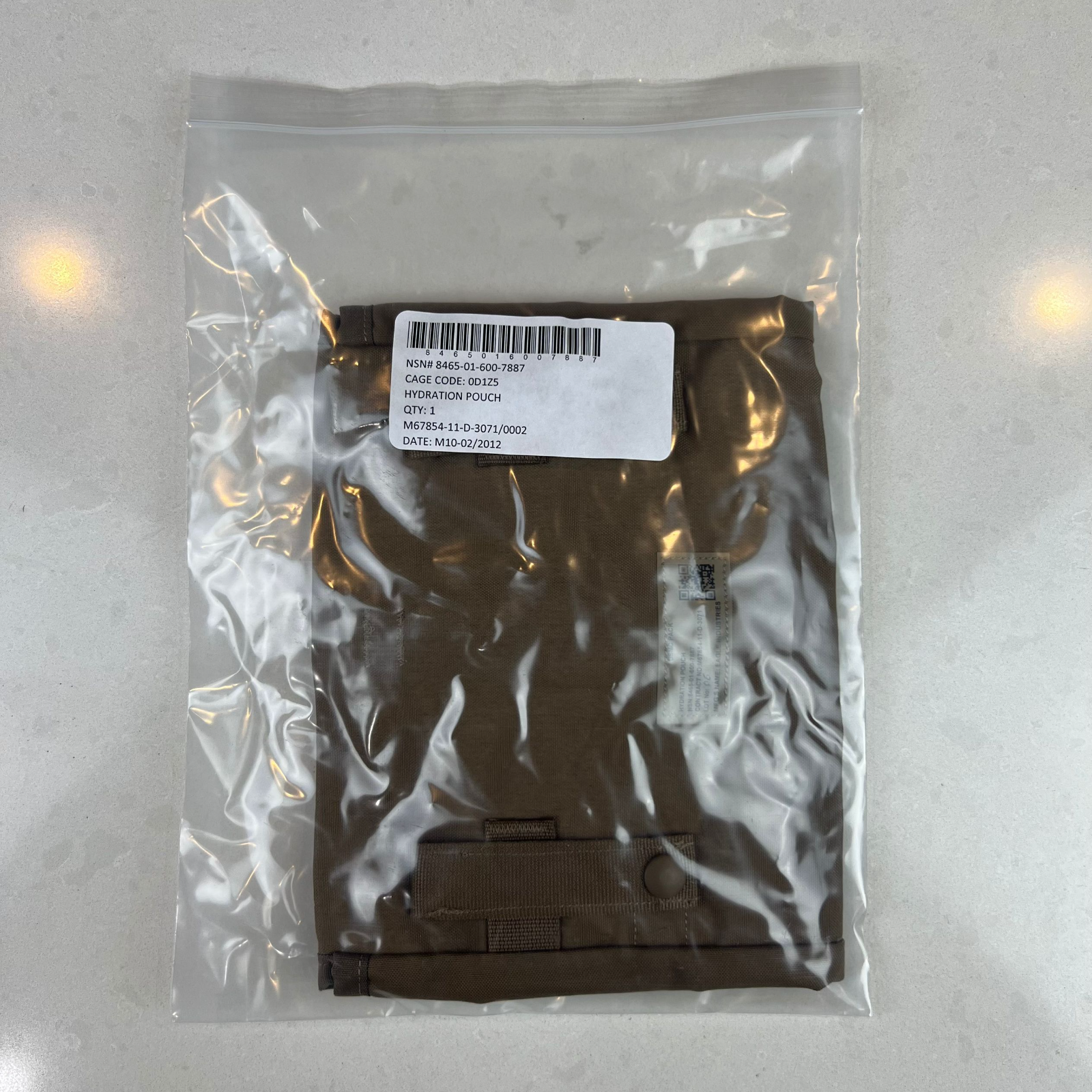 NEW USMC FILBE Coyote Brown Hydration pouch 100oz