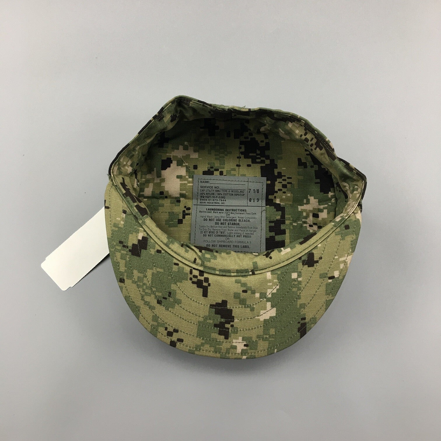 NEW US NAVY NWU Type III AOR2 Woodland UTILITY 8 Point CAP Hat cover 7 5/8