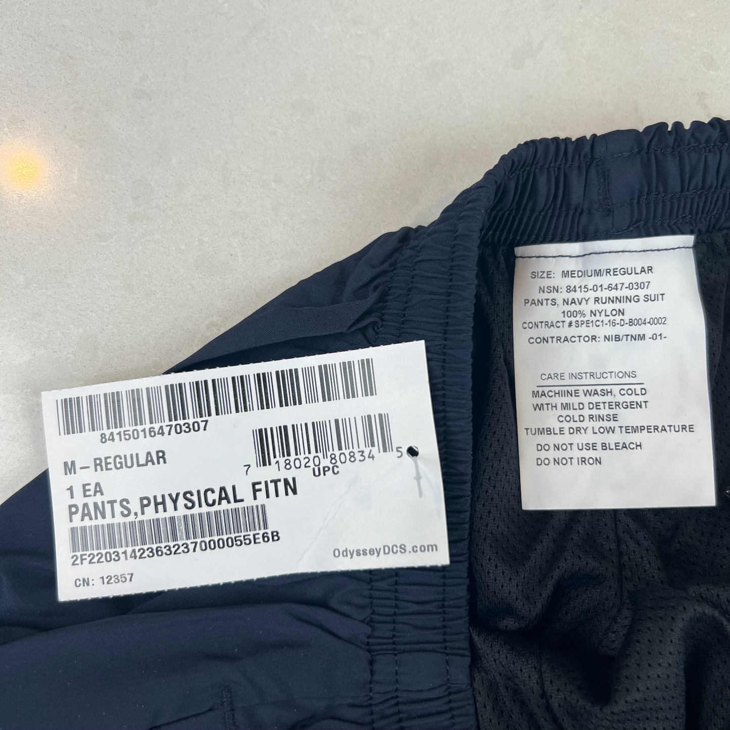 NEW US NAVY PT Blue Physical Fitness running pants size MR Medium Regular