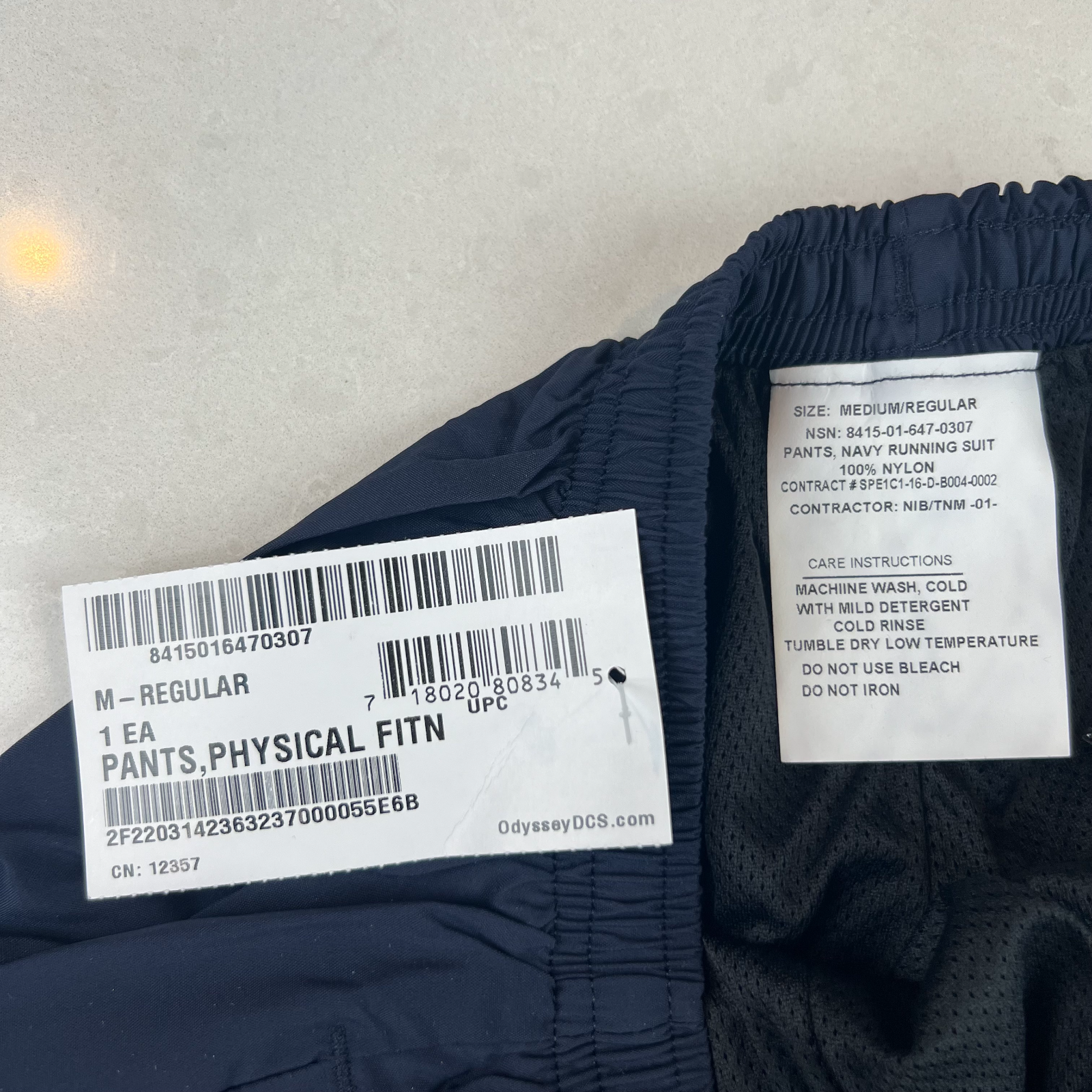 NEW US NAVY PT Blue Physical Fitness running pants size MR Medium Regular