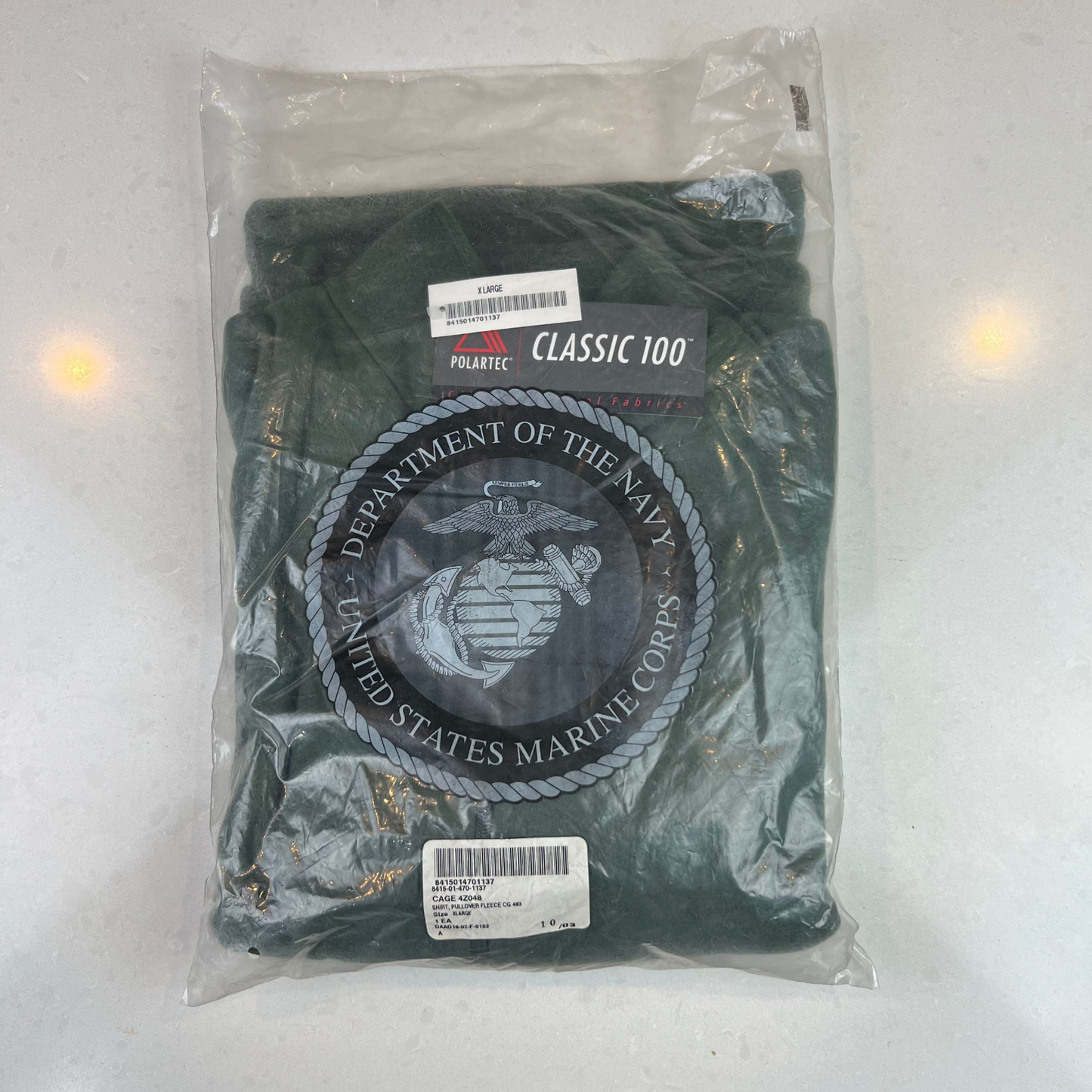 NEW USMC Olive Drab Green pullover Polartec 100 fleece jacket size XLR X-Large
