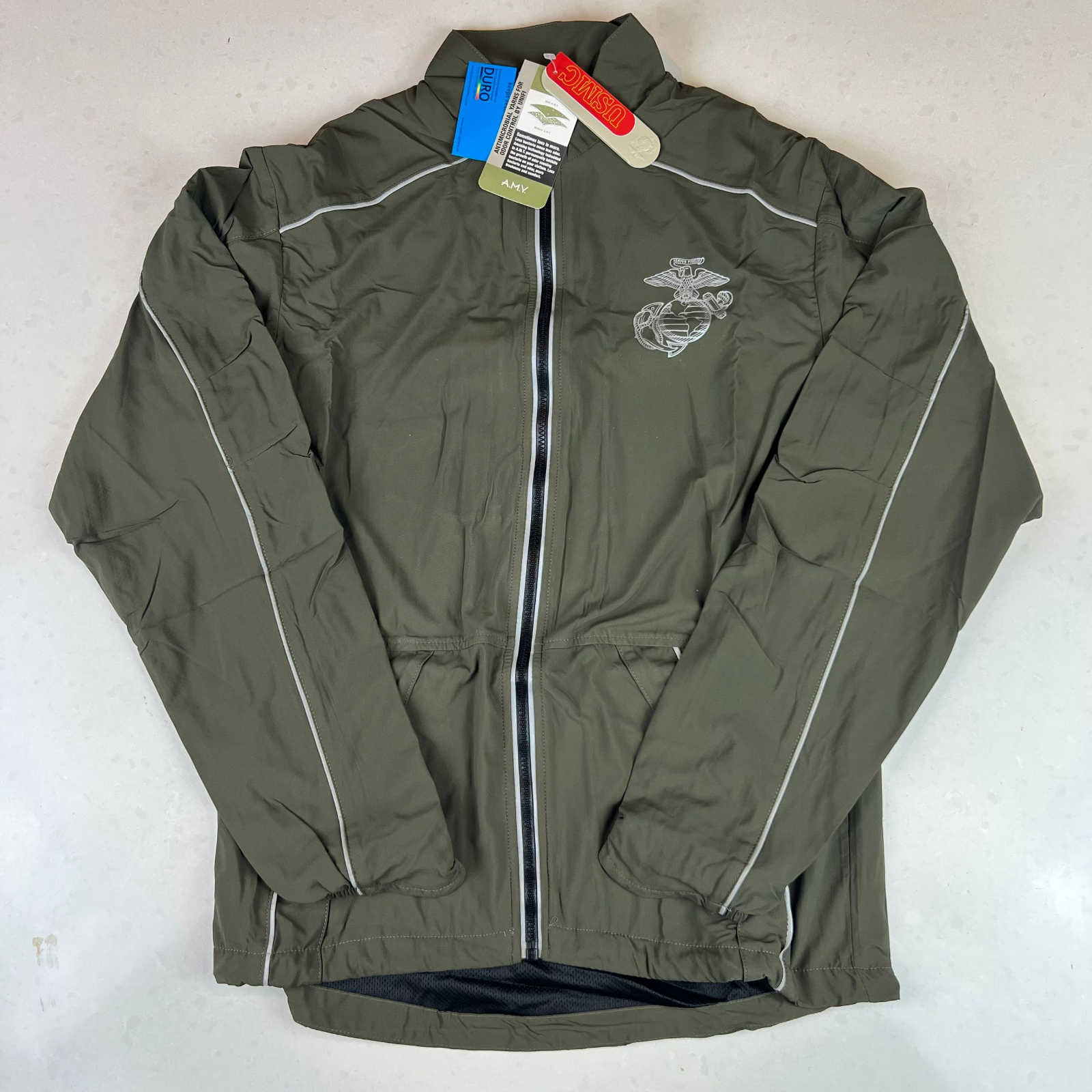 NEW USMC PT Green Physical Fitness running jacket size SL Small Long
