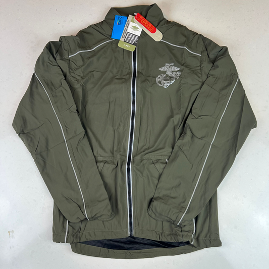 NEW USMC PT Green Physical Fitness running jacket size SL Small Long