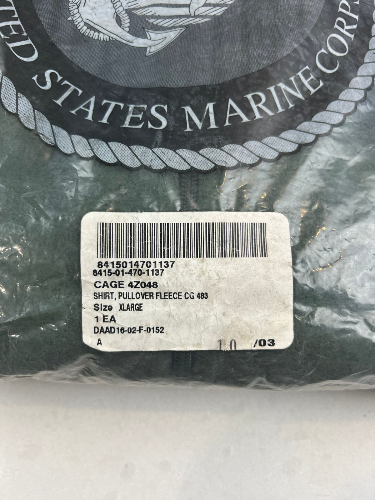 NEW USMC Olive Drab Green pullover Polartec 100 fleece jacket size XLR X-Large