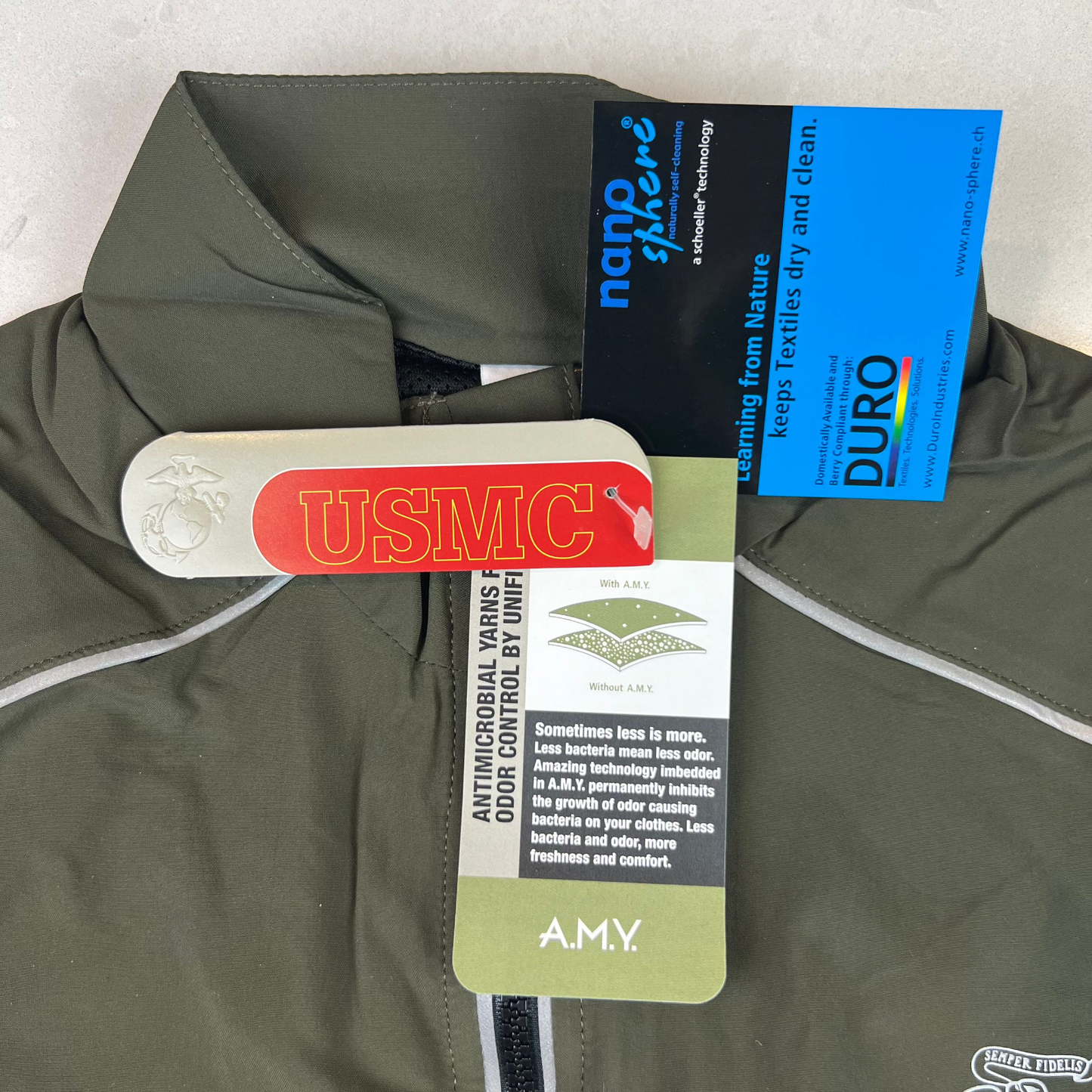 NEW USMC PT Green Physical Fitness running jacket size SL Small Long