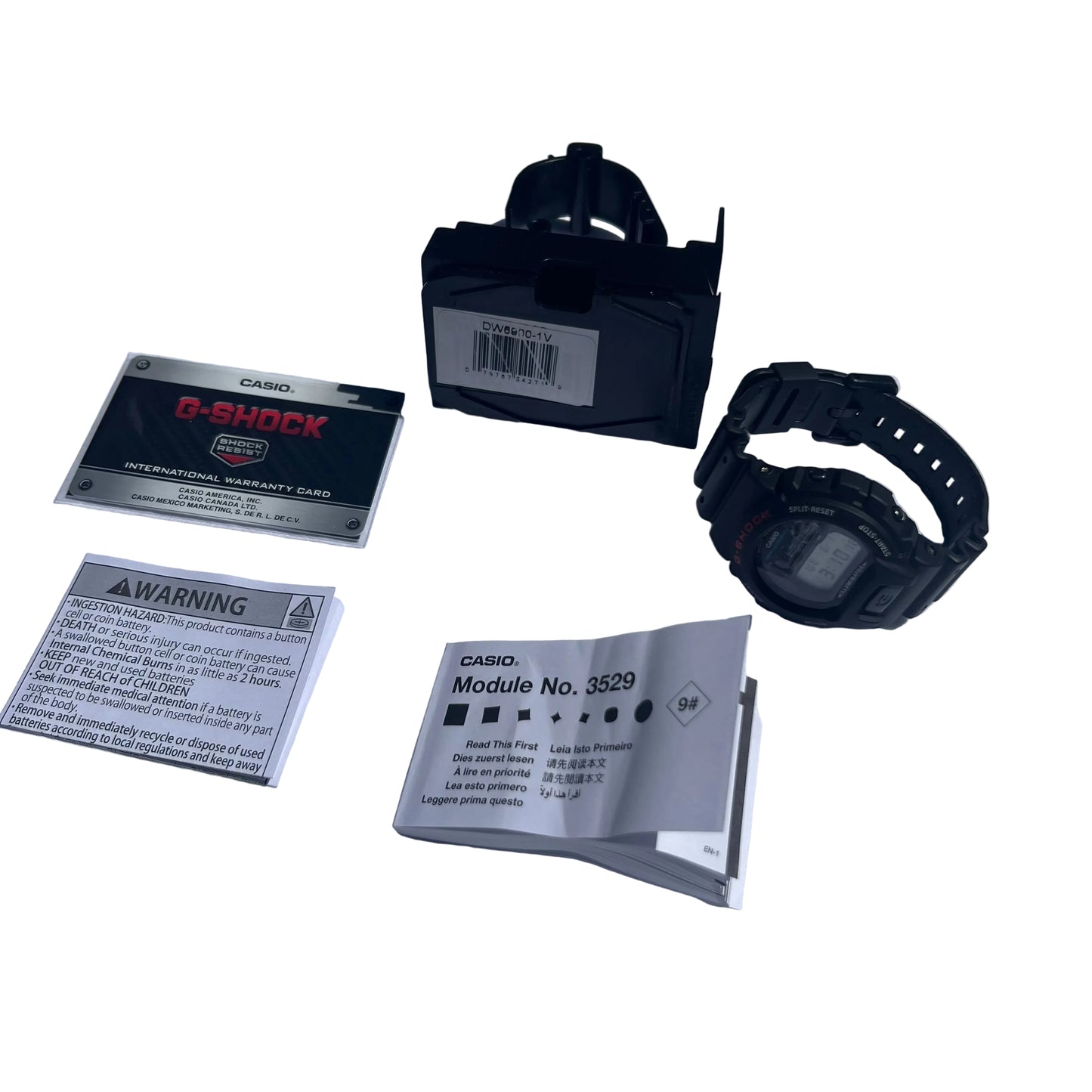 CASIO DW6900-1V G-Shock Chronograph Durable Multifunctional Watch, Black, NIW