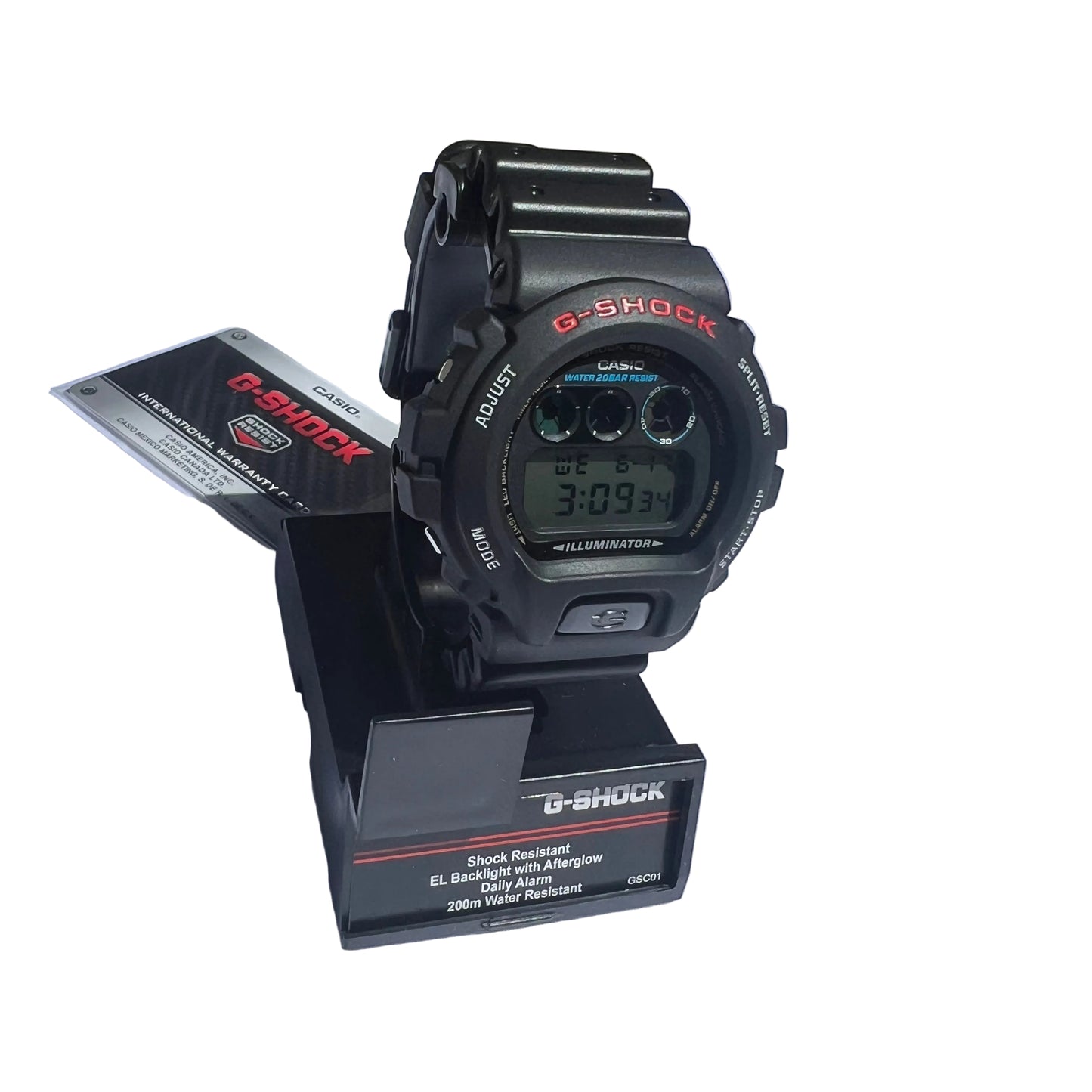 CASIO DW6900-1V G-Shock Chronograph Durable Multifunctional Watch, Black, NIW