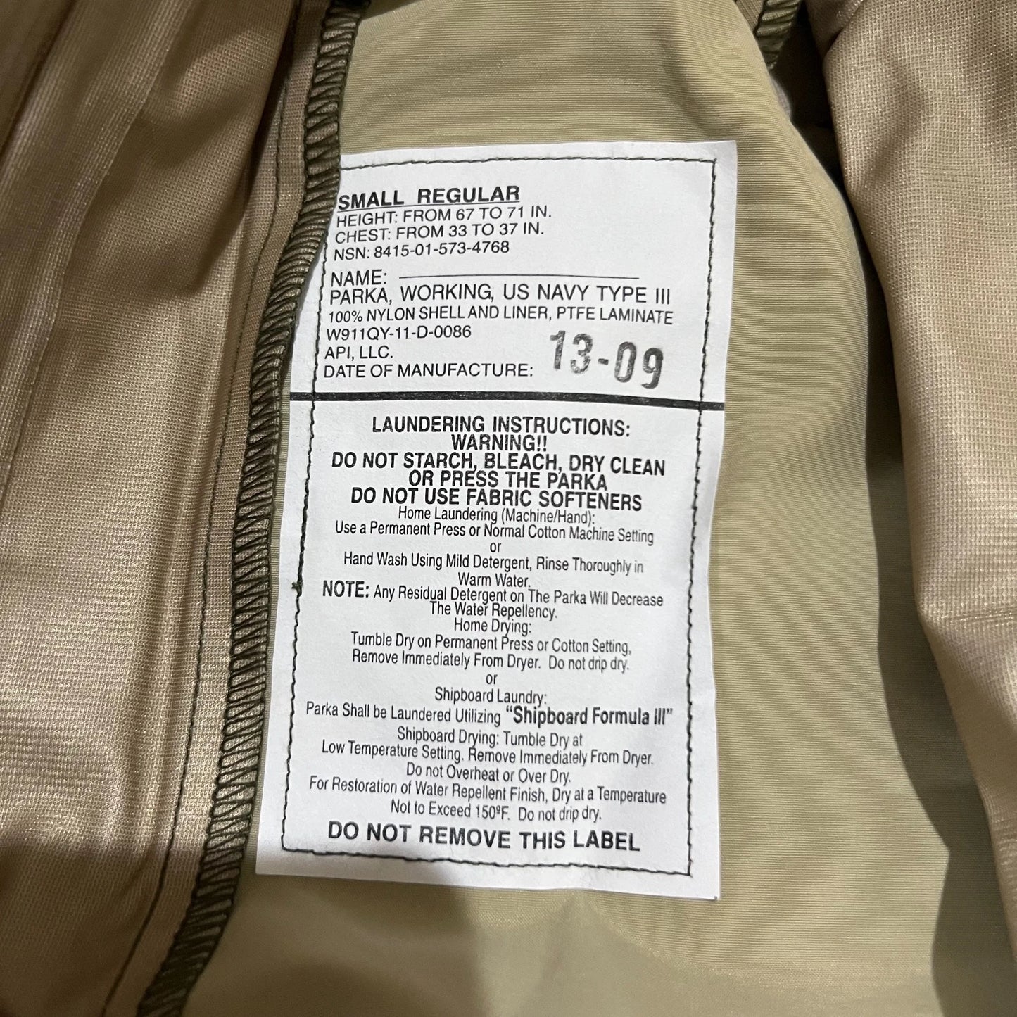NEW US NAVY NWU Type III  AOR2 Woodland Gore-tex Parka Jacket