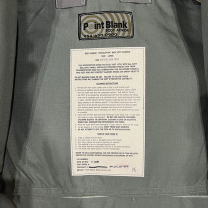 ACU protector Base Protective Vest Plate Carrier w/ Soft Armor Inserts Large