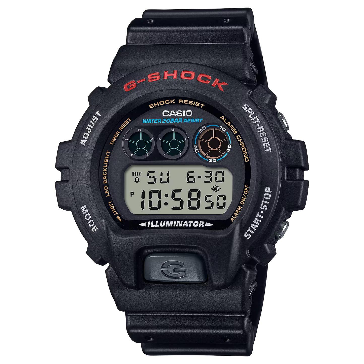 CASIO DW6900-1V G-Shock Chronograph Durable Multifunctional Watch, Black, NIW