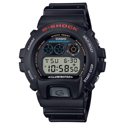 CASIO DW6900-1V G-Shock Chronograph Durable Multifunctional Watch, Black, NIW