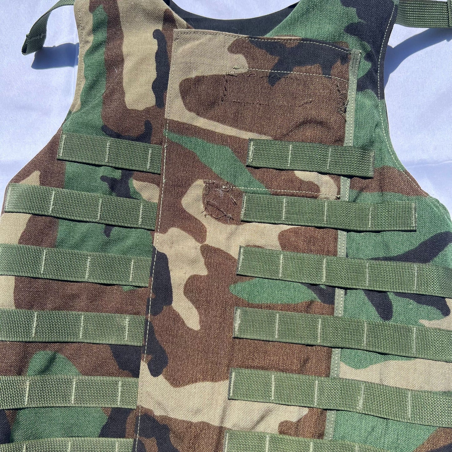 Woodland Base Vest Plate Carrier w/Soft Armor Inserts X-Small XS