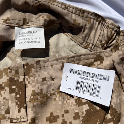 NEW US NAVY NWU Type II  AOR1 desert Pants size LR Large Regular
