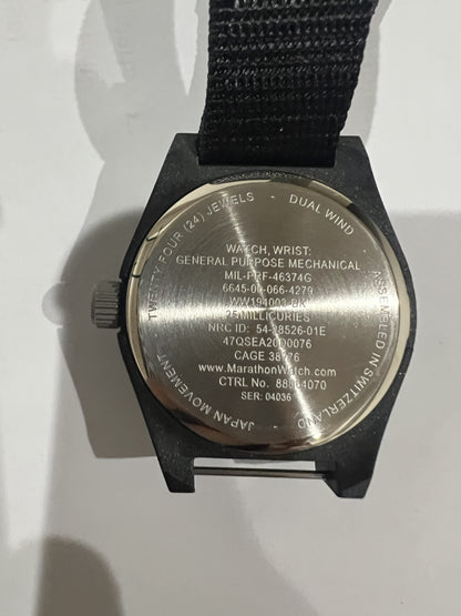 Marathon GPM Genuine WW194003-BK Mechanical Military Watch USGI New in Box NSN