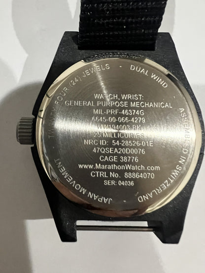 Marathon GPM Genuine WW194003-BK Mechanical Military Watch USGI New in Box NSN