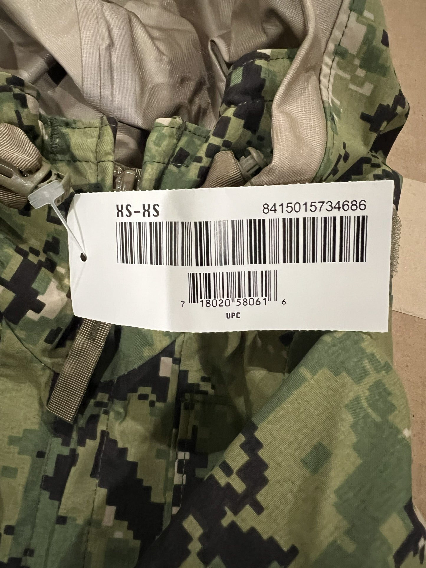 NEW US NAVY NWU Type III  AOR2 Woodland Gore-tex parka jacket size XS-XS