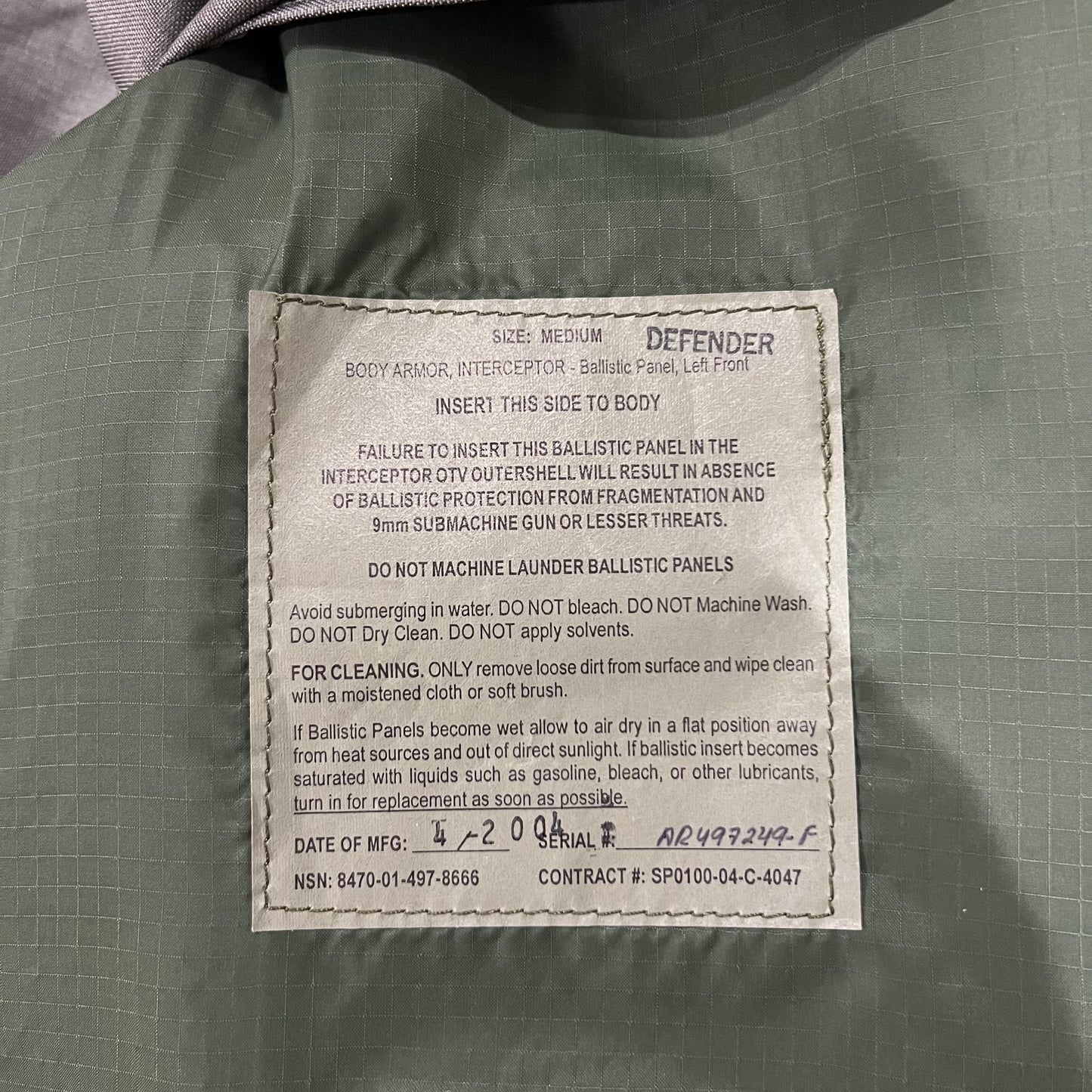 ACU Base Protective Vest Plate Carrier w/ Soft Armor Inserts Medium