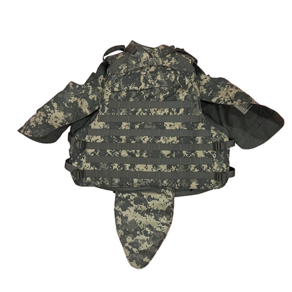 ACU Base Protective Vest Plate Carrier w/ Soft Armor Inserts Medium