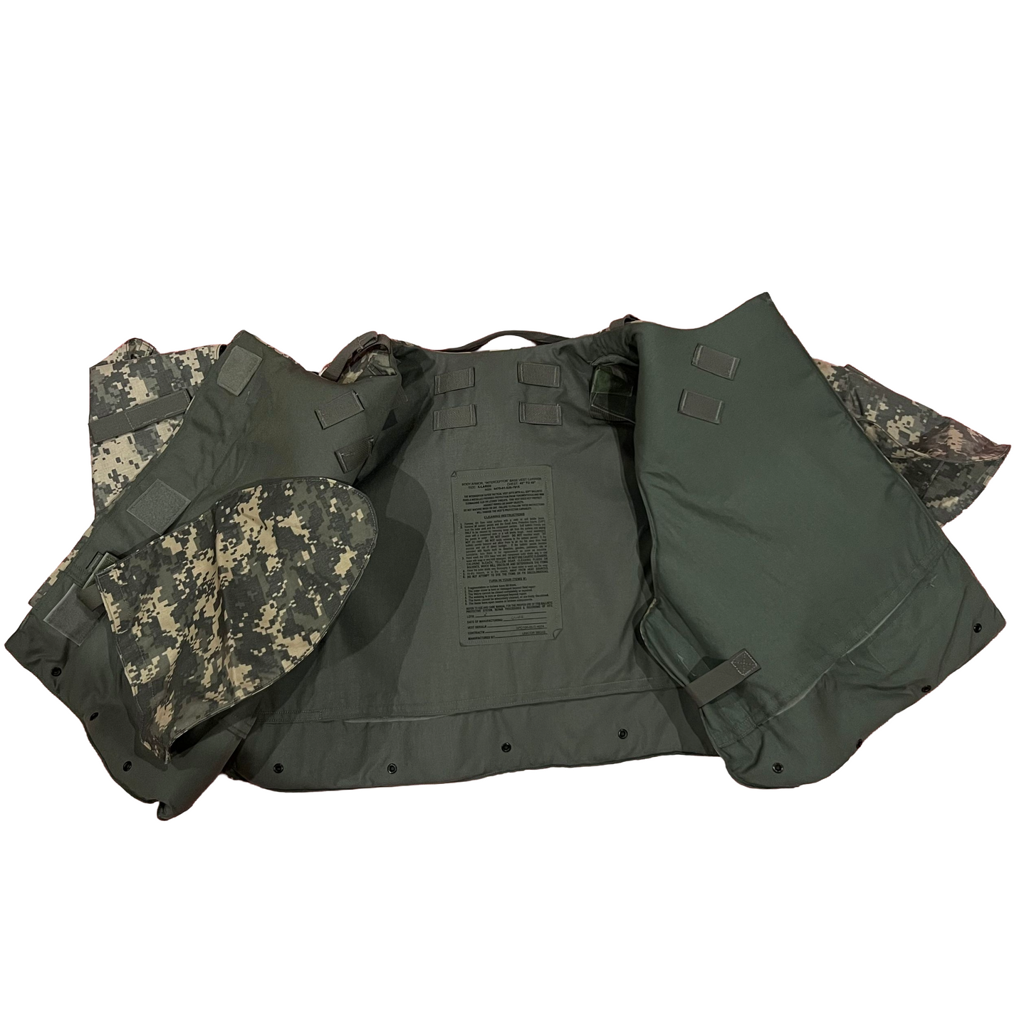 ACU protector Base Protective Vest Plate Carrier w/ Soft Armor Inserts XL