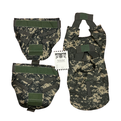 ACU Base Protective Vest Plate Carrier w/ Soft Armor Inserts Medium