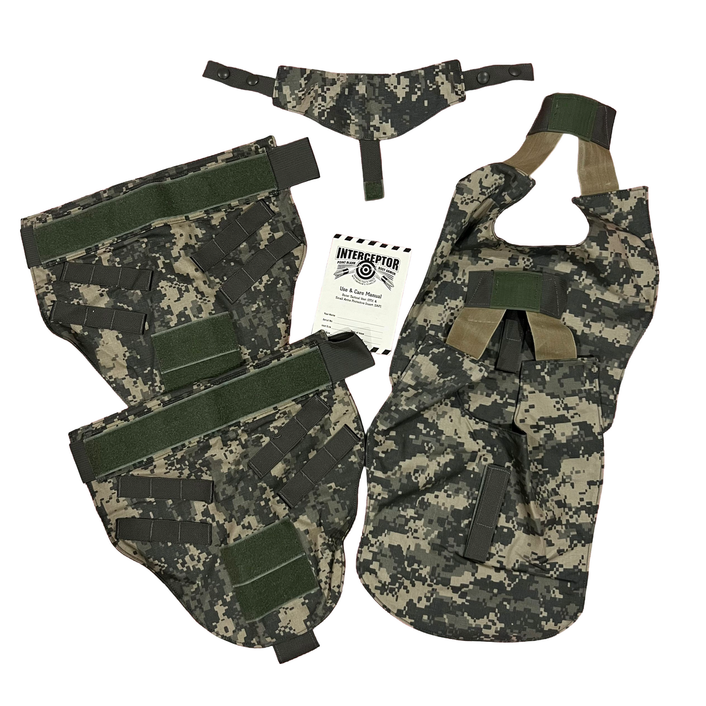 ACU protector Base Protective Vest Plate Carrier w/ Soft Armor Inserts Large