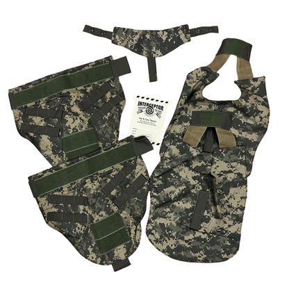 ACU protector Base Protective Vest Plate Carrier w/ Soft Armor Inserts Large