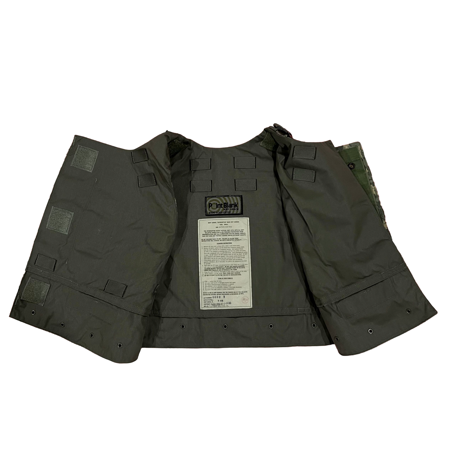 ACU protector Base Protective Vest Plate Carrier w/ Soft Armor Inserts Small